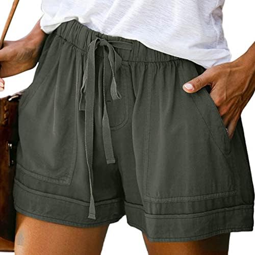 מכנסיים קצרים לאימון לנשים, נשים קצרות מזדמנים נוחות נוחיות המותניים המותניים המותניים בקיץ מכנסי
