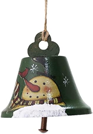 Ihtha חג המולד מצויר ברזל יצור מצויר יד זקן איש שלג פעמון פעמון עץ חג המולד תליון קישוטי עץ חג