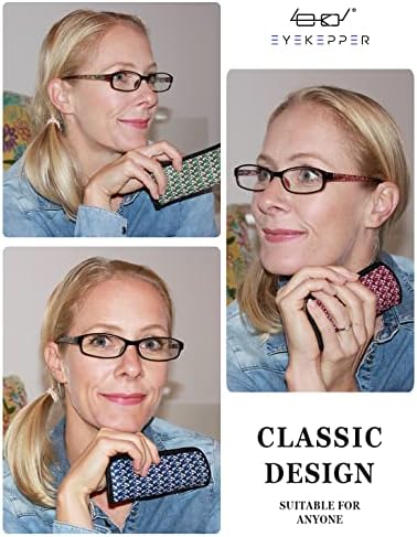 קוראי עין 3 חבילת משקפי קריאה של נשים עם דפוס יפהפה ומארז רך לנשים +0.75