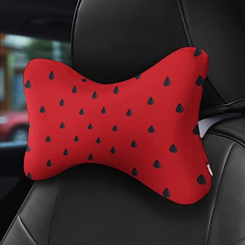 כריות צוואר רכב אדום אבקים אדום קצף זיכרון כרית ראש רכה מנוחה לנהיגה בכיסא משרד 2 חבילה