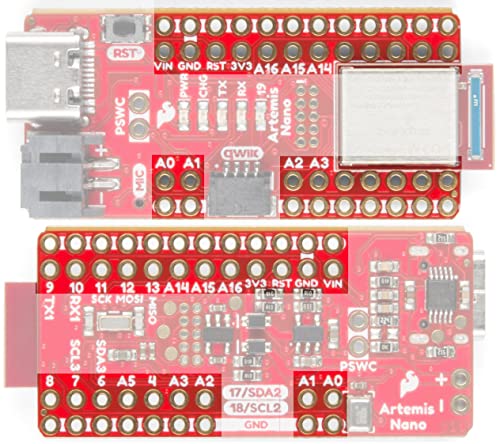 לוח הפיתוח של Sparkfun Redboard Artemis Nano Machine Learning כולל BLE 1 מגה-בייט של פלאש USB-C
