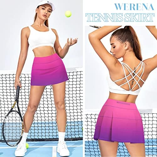 חצאית טניס לנשים עם 4 כיסים חצאיות גולף אתלטיות עם ספורט אימון מכנסיים קצרים