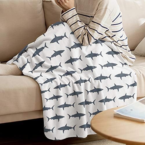 שפת אמנויות פלנל פליס זורק שמיכה לספה מיטה כריש דגים דפוס מודפס דפוס רך רך מיטה קלה משקל קל לילדים/מבוגרים/בנות/בנים