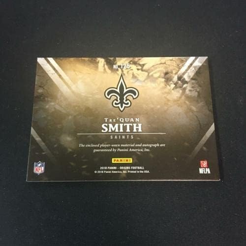 2018 Origins Tre'quan Smith Rc Auto Jersey 125 New Orleans Saints *JY05A -B - גופיות NFL עם חתימה