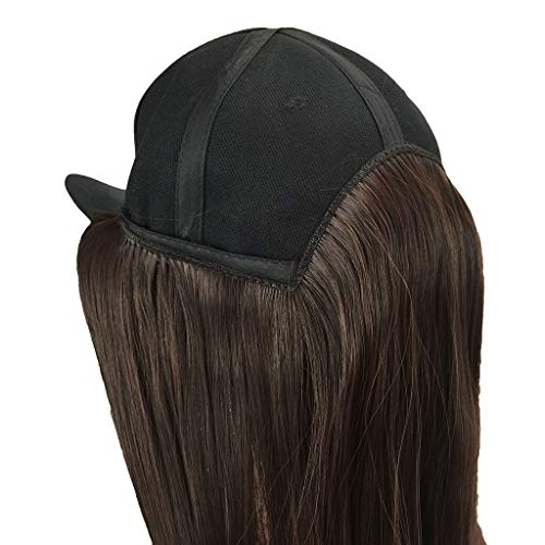 חדש פאות עבור נשים ארוך מתולתל פאת כובע ארוך שיער בייסבול כובע כדור כובעי מזדמן כובע עם פאה