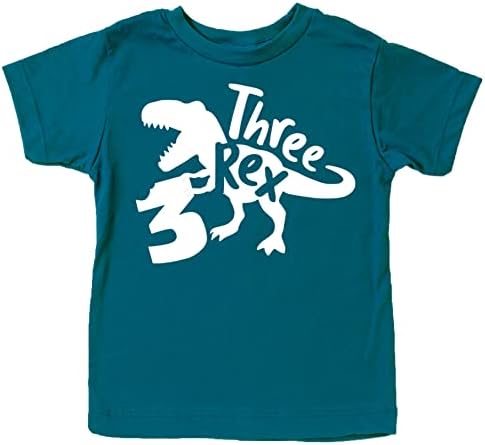 שלושה רקס טי רקס צ ' ומפ 3 יום הולדת חולצות ו ראגלנים עבור תינוק בנות ובני שלישי יום הולדת תלבושת