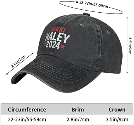 Nuttag nikki היילי לנשיא 2024 כובע בייסבול כובע בייסבול כובע בייסבול מתכוונן.