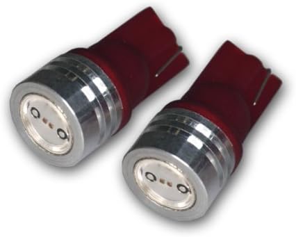 TuningPros LeDig-T10-RHP1 מכשיר גרנראל נורות LED נורות T10 טריז, סט גבוה של LED LED אדום 2-PC