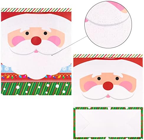 שקיות מתנה לחג המולד לזאקה גודל מגוון עם נייר טישו-סנטה קלאוס, פינגווין, רודולף