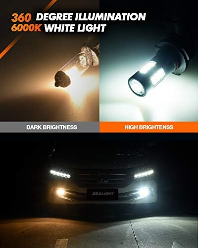 איטום איטום 9005 LED BUNDLE BUNDLE 9006 נורות ערפל LED, 6000K קסנון לבן, 27 שבבי SMD, תאורה של