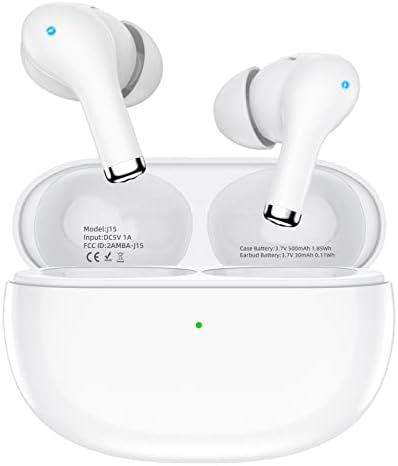 אוזניות אלחוטיות של Nzkeeyzi, Bluetooth 5.3 אוזניות, 60 שעות עם טעינה מסוג C טעינה באוזניים, מיקרון