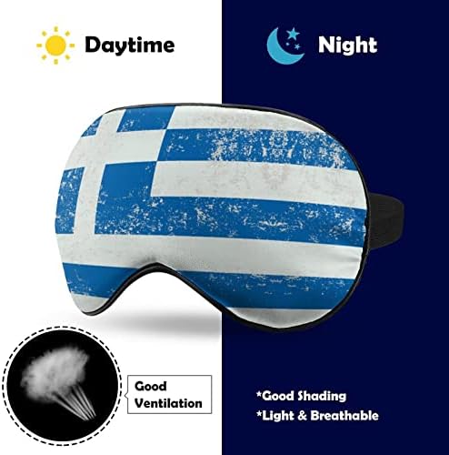 מסכות עיניים רכות דגל יוון עם רצועה מתכווננת קלילה משקל נוח מכסה עיניים לשינה