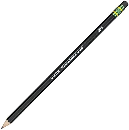עפרונות עץ טיקונדרוגה, לא מושחזים, 2 מגה-בתים רכים, שחורים, 12 ספירות