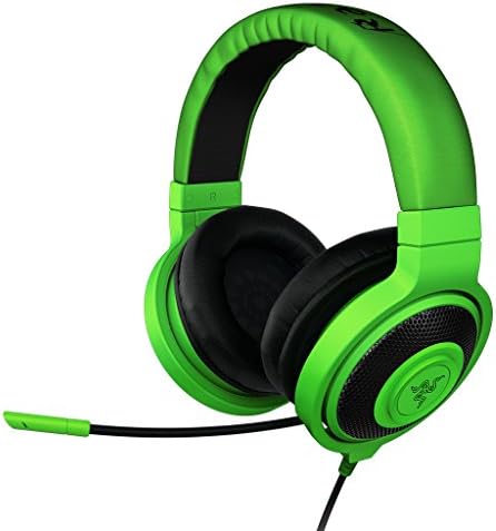 Razer Kraken 2014 Pro Over PC PC ומוזיקה של אוזניות - ירוק