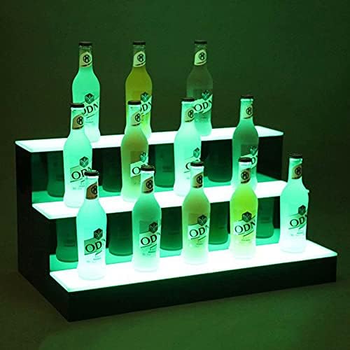 QLIGHA 3 LED LED LED מואר לבקבוק לבקבוק מדף מדף אקרילי מואר מדף לבקבוקים מואר למשקאות בר משקאות