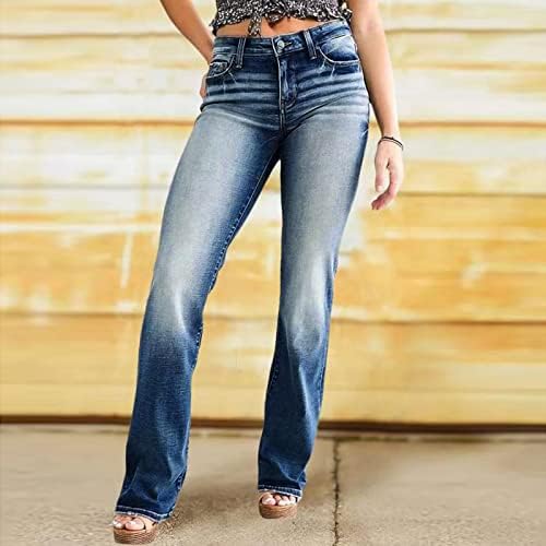 כיוון חדש על מכנסיים מותניים אמצעיים אופנה במצוקה של ג'ינס מזדמנים של נשים מזדמנים של שנות ה -90, מכנסי