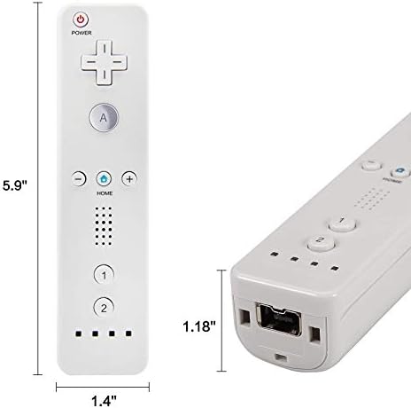 Wii שלט מרחוק עבור Nintendo Wii ו- Wii U Console, 2 Pack Pack Controller Mame Marte Wireless עם