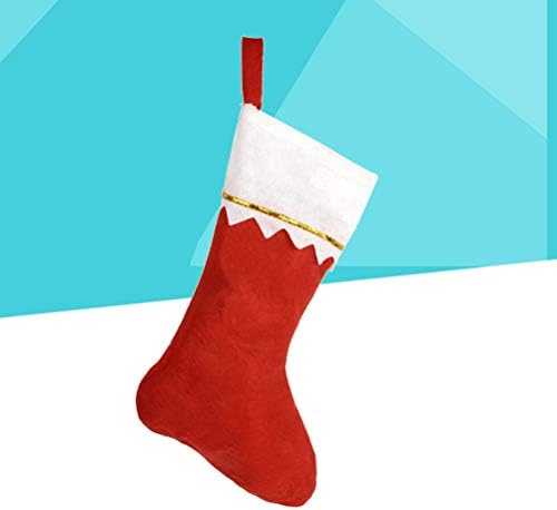 ABAODAM 24 PC גרבי חג המולד יצירתי קישוטי חג המולד תיקים גרביים תיק ממתקים מקסים לקישוט תיקי מתנה אדומים
