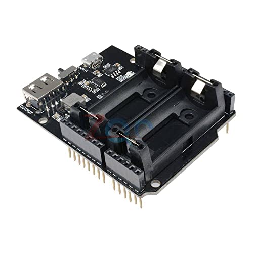 כפול 16340 נטען ליתיום מגן סוללה בנק חשמל 5V GND Micro USB לוח פלט לוח פלט עבור Arduino R3 מודול One One
