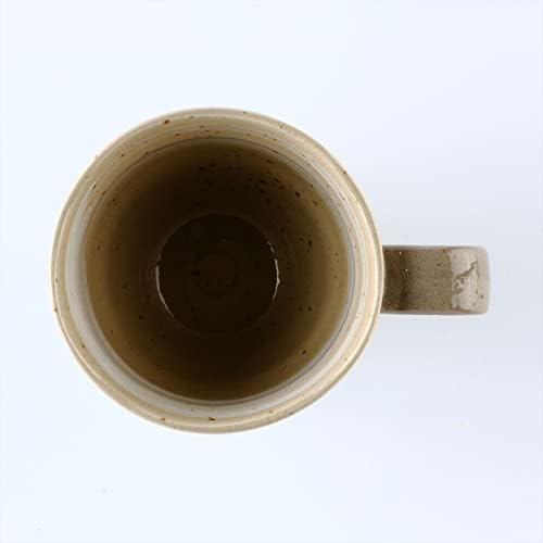 ספלי קפה קרמיקה מינו יאקי יפנית סט של 2, עיצוב ינשוף שירי יפני, אפור 8.8 פלורידה, כוסות תה בעבודת