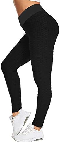אימון MGBD מכנסי יוגה נשים נשים בועות חותלות מרקמות מותניים גבוהות בקרת בטן בטן מכנסיים קת מכנסיים