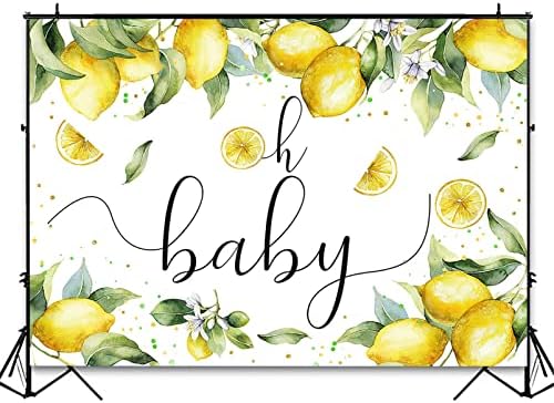 אווזאנו הו תינוק תינוק מקלחת רקע פירות לימון נושא תינוק מקלחת מסיבת קישוטי צהוב תינוק מקלחת מסיבת פוטושוט