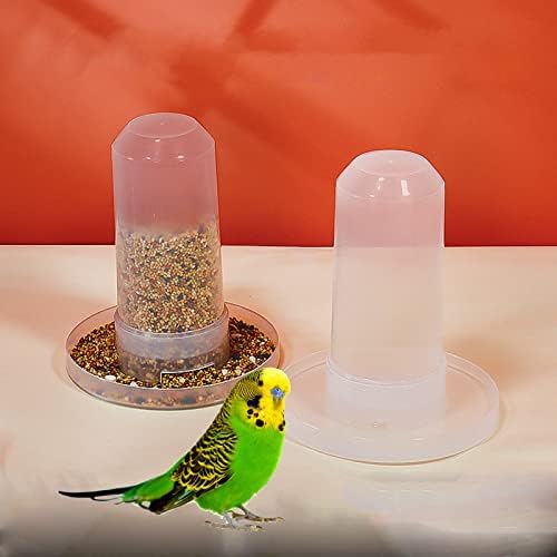 2 יחידות אוטומטי ציפור מתקן מים עבור כלוב חיצוני תוכי ציפור מים מזין בקבוקי ציפור שתיין זרעי מזון