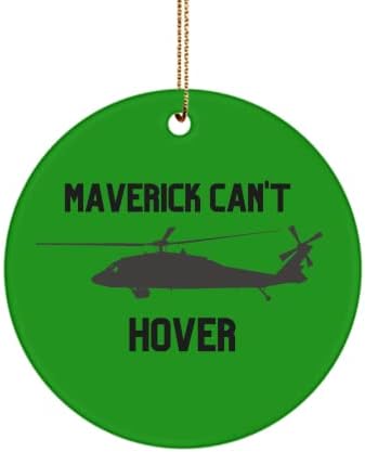 Maverick לא יכול לרחף קישוט גופן שחור, H 60 טייס, MH 60M MH 60s, מתנת טייס מסוק, מתנת טייס HELO, מתנת טייס