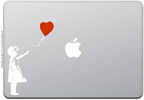 חנות חביבה MacBook Air/Pro 11/13 אינץ 'מדבקת מדבקה מדבקה נערת מושיטה לבלון אדום בנקסי הילדה עם