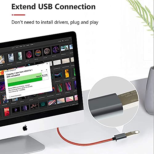 PW-CAA USB 3.0 כבל הרחבה USB 3.0 סוג A זכר לנקבה מאריך כבל למקלדת USB כונן הבזק Xbox-3.3ft/1M