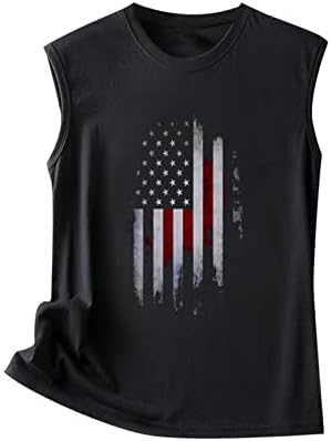נשים רביעי ביולי חולצות אפוד, חולצות טנק דגל הקיץ של הנשים דגל אמריקאי טוניקות צווארון פטריוטי