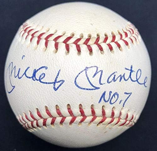 מיקי מנטל מספר 7 חתום על ג'ו קרונין בייסבול JSA Loa Yankees Hof - כדורי בייסבול חתימה
