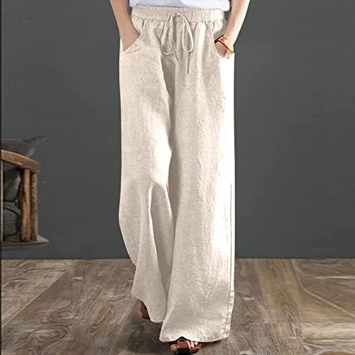 Wankang Womens 2023 עניבת משיכה מזדמנת רכה מותניים אלסטיים רופפים מכנסיים נמר מודפסים/מכנסי מטען עם כיסים