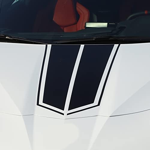 מדבקת מדבקות מכסה המנוע תואמת את Corvette C8 Stingray 2020 2021 2022, מכסה מכסה מדבקות מדבקות מדבקות מדבקות.