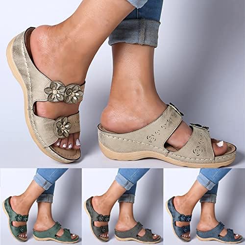 סנדלי נשים RVIDBE כפכפים נוחים לנשים עם קשת תמיכה בקיץ סנדלי טריז סנדלי נעלי נעלי נעליים