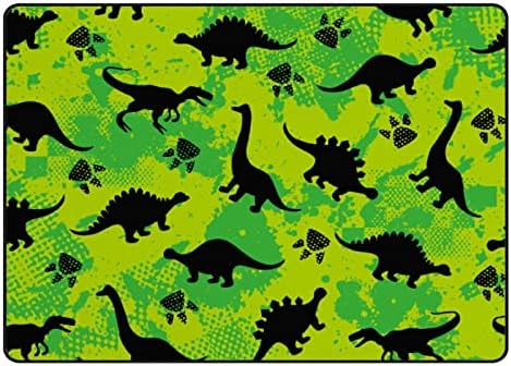 זוחל שטיח מקורה משחק מחצלת דינוזאורים ניאון חמודים לסלון חדר שינה חינוכי חינוך חינוכי שטיח שטיח 63x48