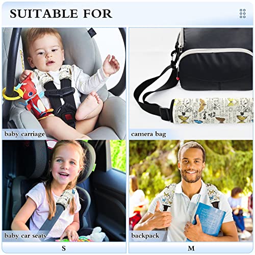 פרפרים צבעוניים כיסויי רצועת מושב לרכב לילדים לתינוקות 2 יח 'רצועות מושב רכב רכב כרית כרית כרית כרית מגן רצועת