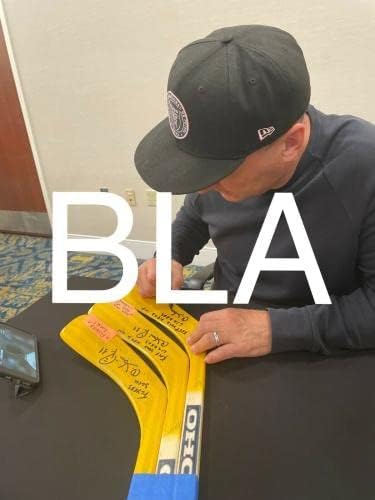 דריוס קספרטיס פיטסבורג פינגווינים חתומים על הוקי אוטומטי מקל JSA COA LINDROS - מקלות NHL עם חתימה