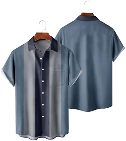 2023 הוואי באולינג חולצות לגברים קצר שרוול קיץ חוף חולצה מזדמן כפתור למטה חולצות בציר אלוהה חולצות