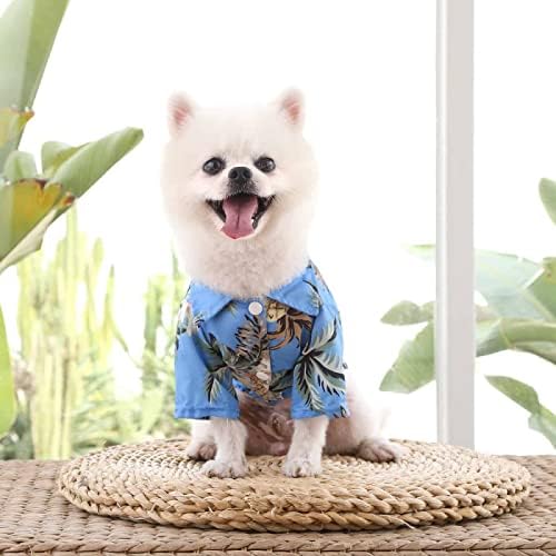חולצת כלבים בינונית קטנה, בגדי כלבים הוואי לגורים וחתולים