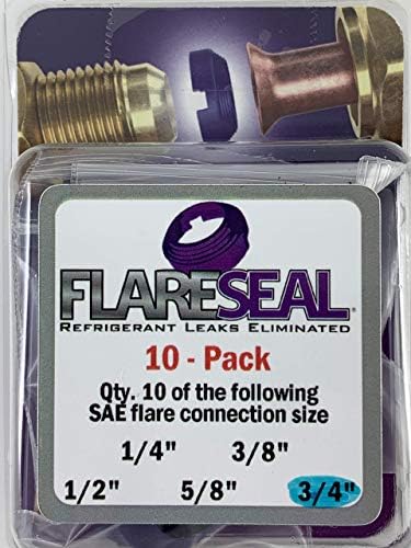 דגם Flareseal® MSP -0406 חיבורי התלקחות SAE בחינם - דליפות קירור קירור, HVAC, ללא צינורות, שסתום שרדר