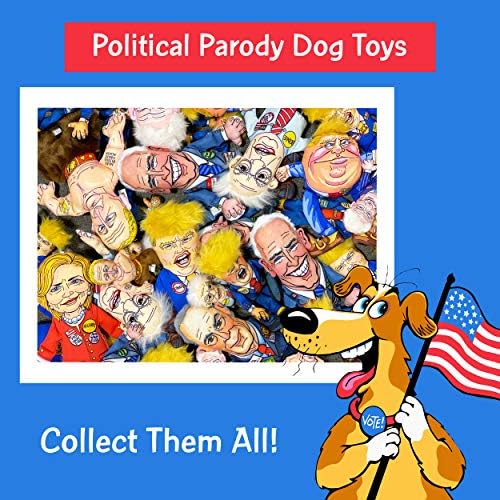 פאזו ג ' ו ביידן פוליטי פרודיה חידוש עמיד כלב ללעוס צעצוע עם חורק, קטן 12 & 34;