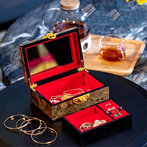 תכשיטי-תיבת אחסון סיני-סגנון בציר עם מנעול חתונה-מתנת עיצוב הבית ארגונית אחסון