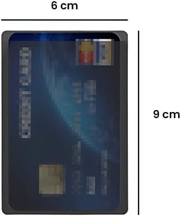 שרוולי כרטיסי אשראי קווומוביל-מחזיק כרטיסי אשראי רך פי 10 לכרטיסים-שחור / שקוף