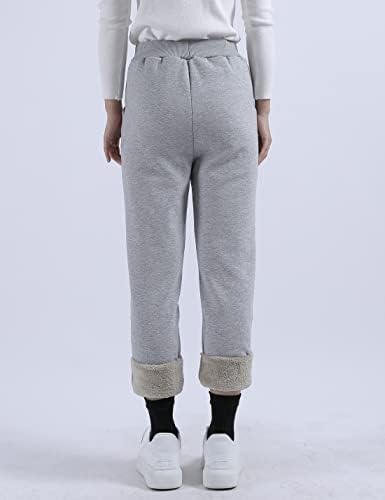 מכנסי טרנינג חמים של יוקו נשים צמר שרפה מרופדת בחורף מכנסי רץ ריצה פעילים