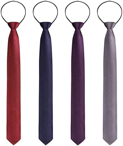 4 חתיכות רוכסן קשרי לגברים מתכוונן גברים של קשור עניבות רוכסן על עניבה לגברים רוכסן סקיני עניבה קליפ