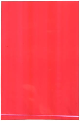 Bauxko 4 x 6 שקיות פולי שטוחות, אדום, 25 חבילה