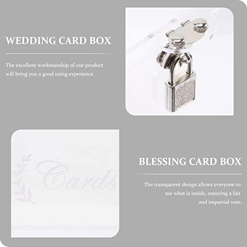 קופסת כרטיסי חתונה אקרילית של Gadpiparty עם קופסאות קופסאות קופסאות קופסאות קופסאות קופסאות כרטיסים