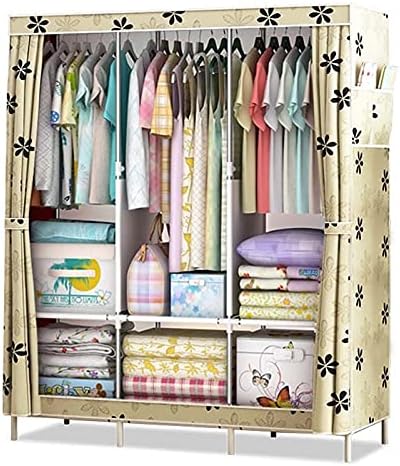 ארון ארונות נייד ארון ארון פשוטים מבד בגדים מתקפל ארון אחסון DIY מכלול מסגרת מזוין מארגן חדר שינה למעונות