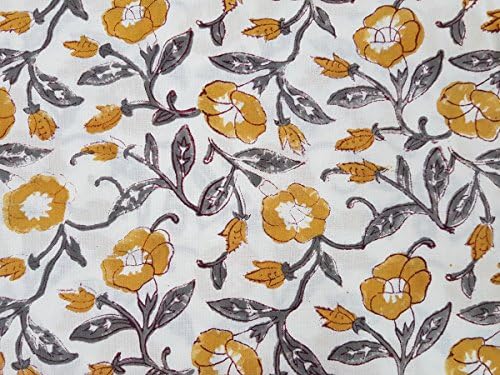 מסורתי ג ' איפור מודפס כותנה בד על ידי חצר, ספה כיסוי, הודי הדפסת בד בד לקיץ שמלה, קורטי, צעיף, כרית